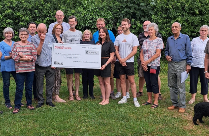 Friends of Foots Cray Meadows with £5000 cheque