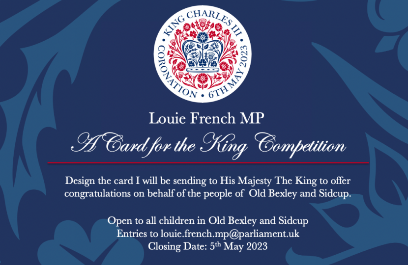 Louie French MP Coronation Card Competition